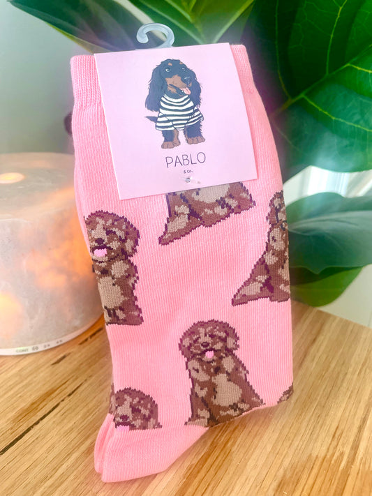 Cavoodle Socks - Pink